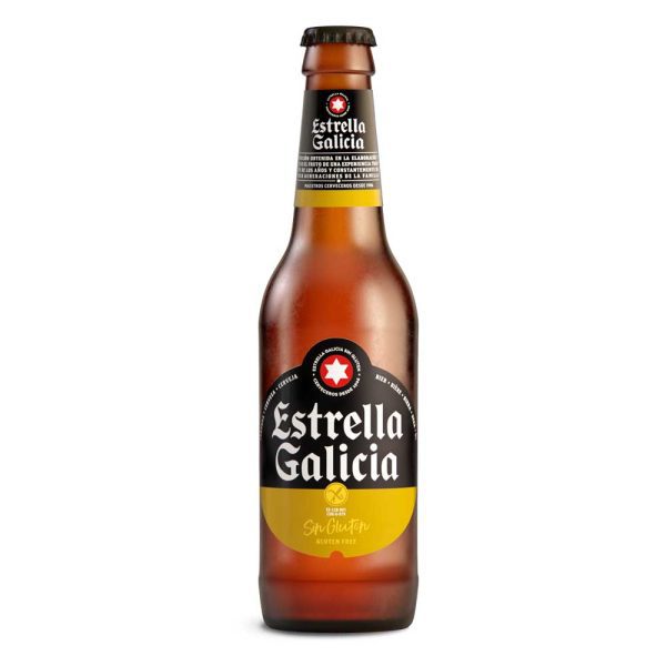 Cerveza Estrella Galicia sin gluten botella 33 cl.